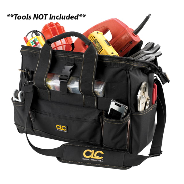 CLC Work Gear 16" Tool Bag w/ Top-Side Plastic Parts Tray