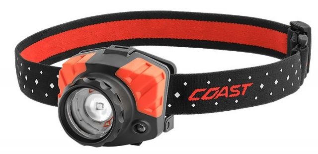 Coast FL85 Dual Color Pure Beam Focusing Headlamp CP 540 Lumens Black Clam