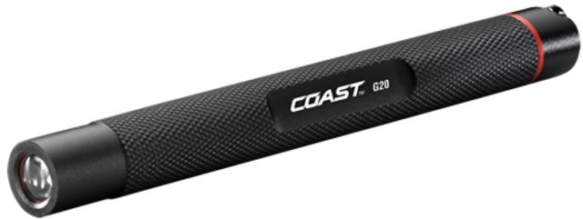 Coast G20 Slim 36 Lumens LED Flashlight Black Clam Pack