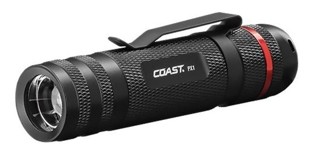 Coast PX1 Pure Beam 3xAAA Focusing Flashlight CP 315 Lumens Black Clam