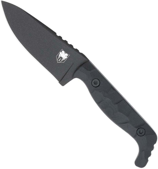 CobraTec Knives Kingpin Fixed Blade Knives 4in D2 Drop Point Blade Black