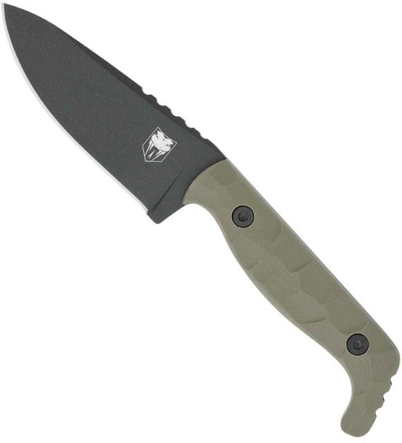 CobraTec Knives Kingpin Fixed Blade Knives 4in D2 Drop Point Blade Od Green