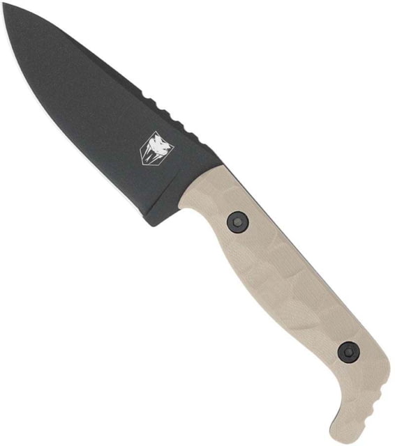 CobraTec Knives Kingpin Fixed Blade Knives 4in D2 Drop Point Blade Tan