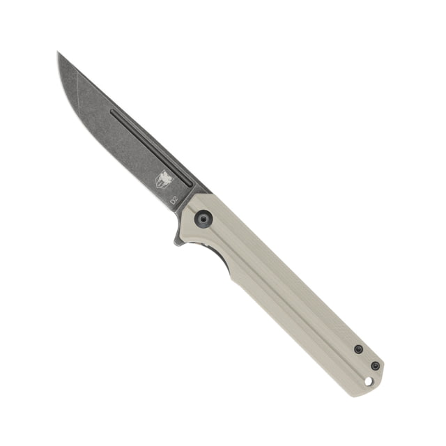 CobraTec Knives Streamline Folding Knive 3.5in D2 Stonewash G-10 Tan