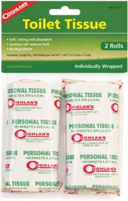 Coghlans Biodegradable Toilet Tissue Pack 2 Rolls 209072