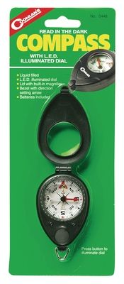 Coghlans Compass With LED Illuminated Dial and Magnifier Lid 0
