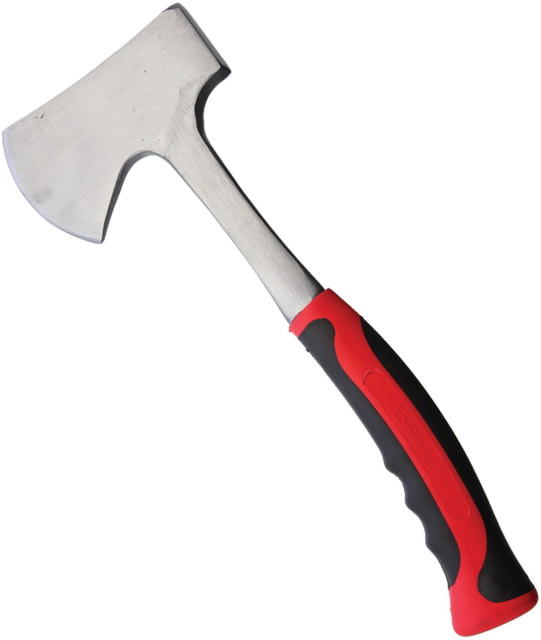 Coghlans Hatchet 13.25" overall Black and red finger grooved rubber handle