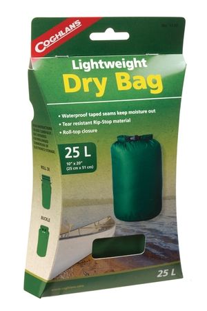 Coghlans Lightweight Dry Bag 10x20 Inches Green