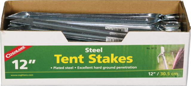 Coghlans Steel Tent Stakes 12in 50pk 12" overall  CASE OF 50