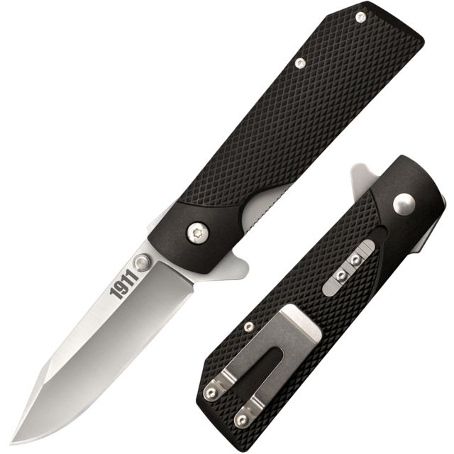 Cold Steel 1911 Folding Knife 3in 4034SS Clip Point Blade Black GFN Handle