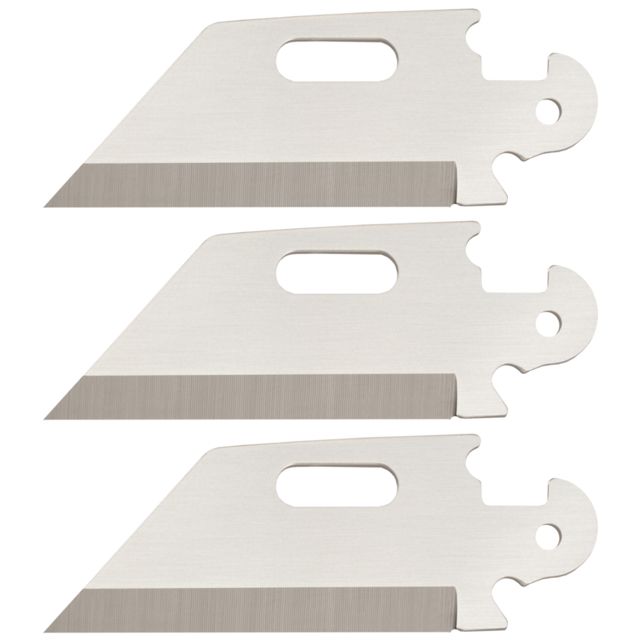 Cold Steel Click N Cut Replacement Blade 3 Pack of 2.5in Utility Plain Edge Blades
