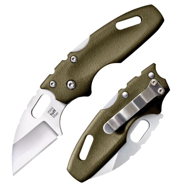 Cold Steel Mini Tuff Lite Plain Edge Folding Knife 2in 4034SS Blade Long Green Griv-Ex Handle