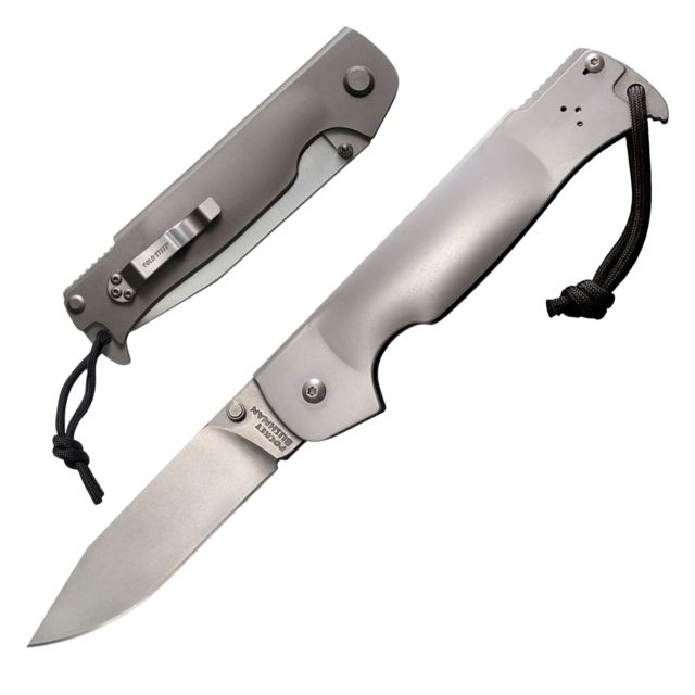 Cold Steel Pocket Bushman Folding Knife Stainless Handle Plain
