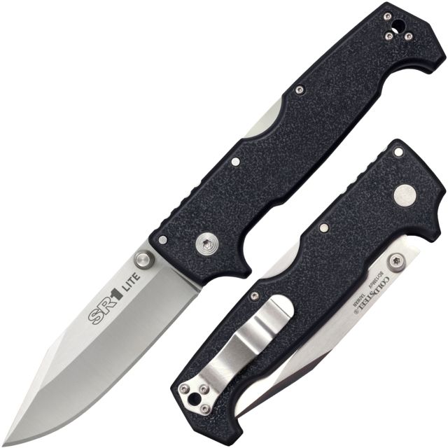 Cold Steel SR1 Lite Folding Knives 4in 8Cr13MoV Steel Blade Black G-10 Griv-Ex Handle