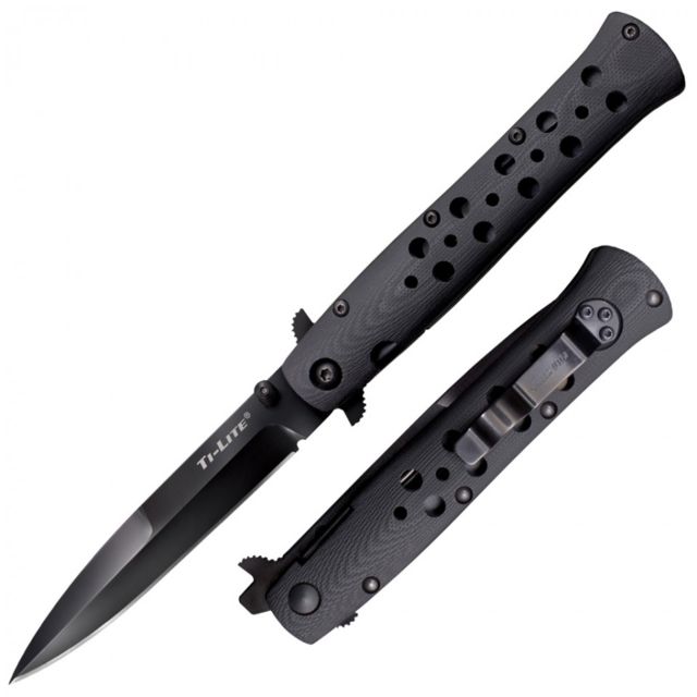 Cold Steel Ti-Lite G-10 Handle 4in Blade Length S35VN w/ DLC Coating Steel Knife