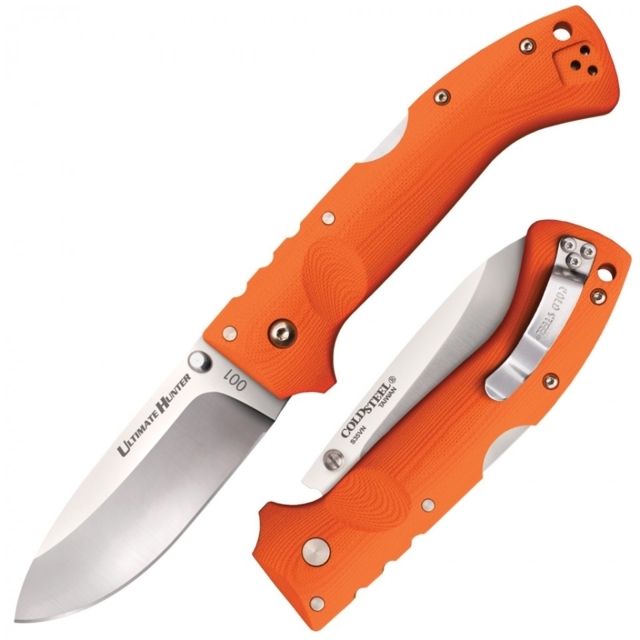Cold Steel Ultimate Hunter 3.5in Blade Length American S35VN Steel Knife Orange