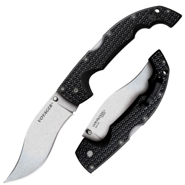 Cold Steel Voyager Vaquero Plain Extra Large 5.5in Blade Length AUS10A Steel w/Thickness Knife