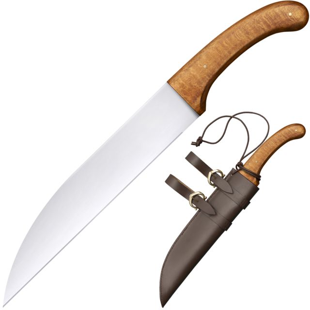 Cold Steel Woodsman's Sax Fixed Blade Knife 11in 1055 High Carbon Steel Wharncliffe Blade Wood Handle