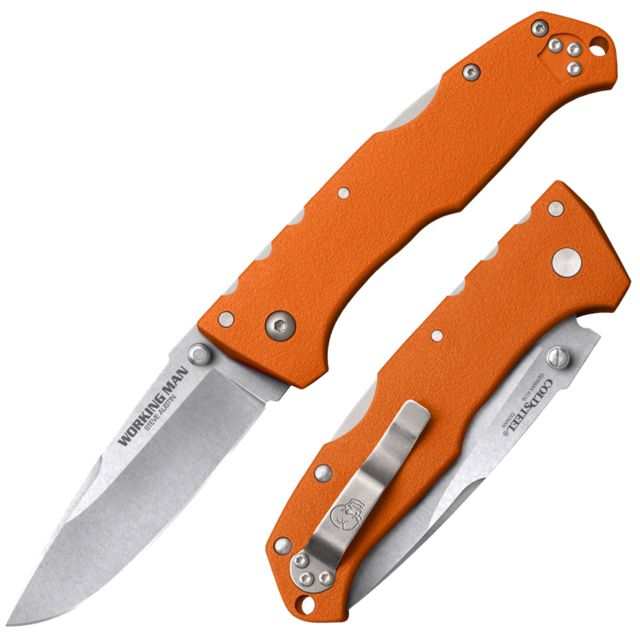 Cold Steel Working Man Knife Orange/Silver 7 7/8in