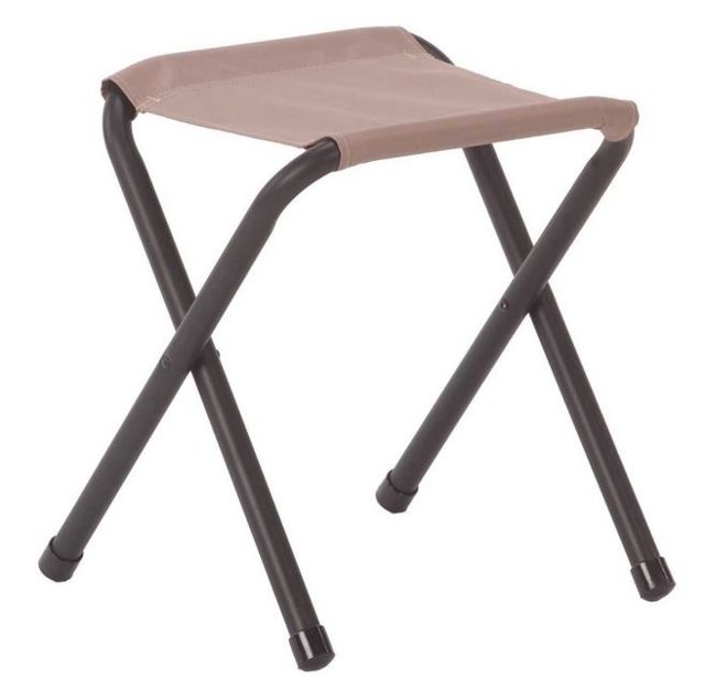 Coleman Rambler II Folding Stool Supports up to 225 lbs 17 in Sitting Height Tan Seat 15.5 in