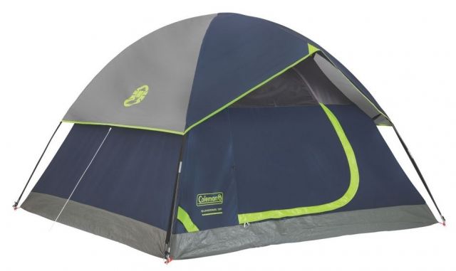 Coleman Sundome 3-Person Tent w/ Rainfly Navy/Grey 7x7ft 2000036414