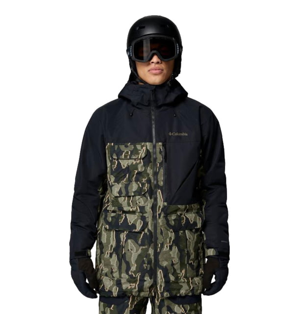 Columbia Columbia Coreshot Printed Jacket - Men's Greenscape Treebark Print/Black 2XL