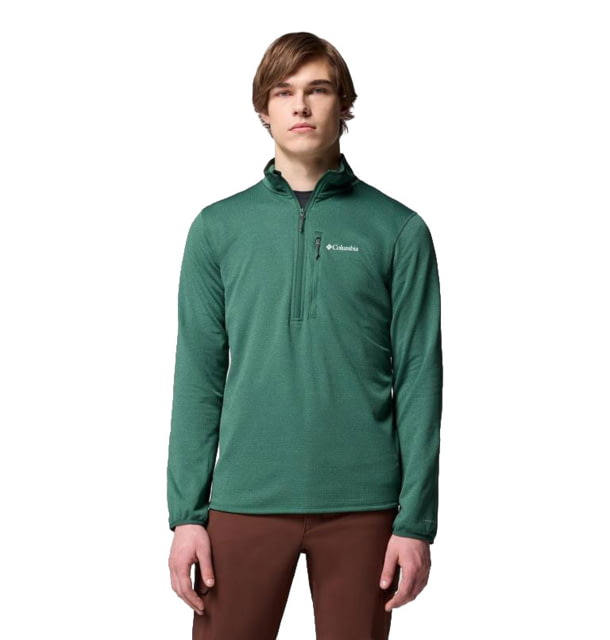 Columbia Essential Hike Grid Fleece Half Zip Jacket - Men's Rain Forest Large