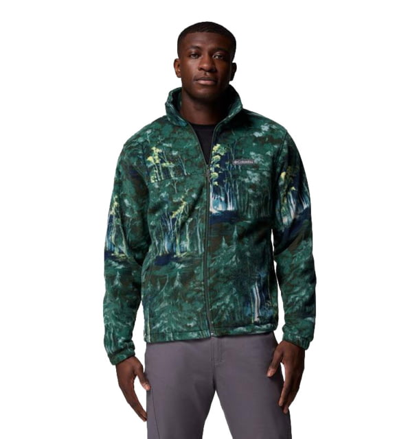 Columbia Columbia Steens Mountain Printed Jacket - Men's Rain Forest Deschutestrees Extra Large