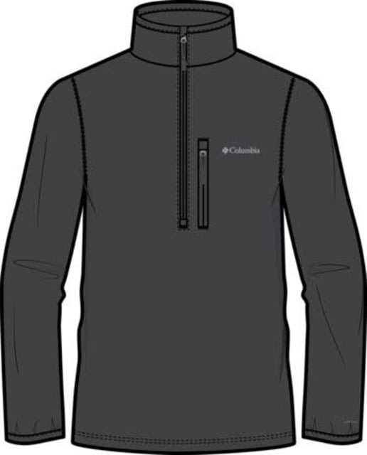 Columbia Essential Hike Grid Fleece Half Zip Jacket - Men's Black Extra Large