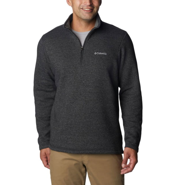 Columbia Great Hart Mountain III Half Sweatshirt - Men's Black Heather Medium