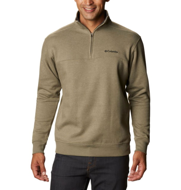 Columbia Hart Mountain II Half Zip Sweatshirt - Mens Stone Green Heather Medium