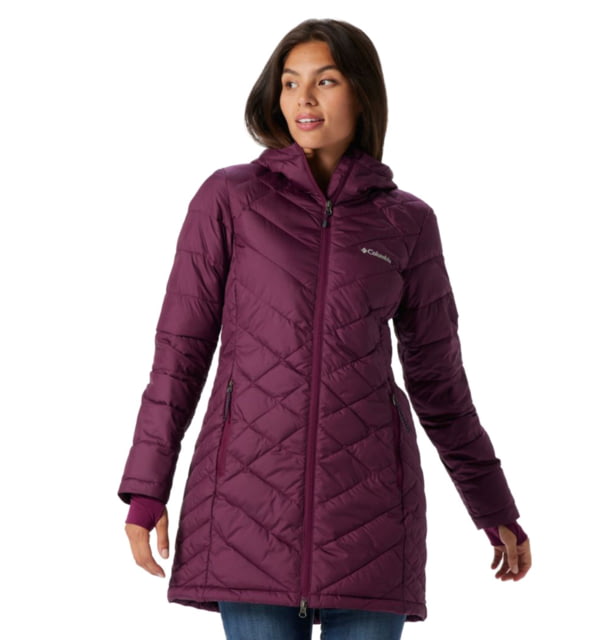 Columbia Heavenly Long Hooded Jacket - Women's Marionberry Small