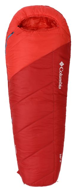 Columbia Mount Tabor 10F Mummy Sleeping Bag Red/White Extra Long