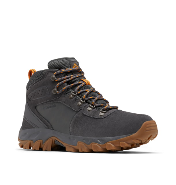 Columbia Newton Ridge Plus II Suede Waterproof Hiking Boot - Men's Dark Grey/Gold 10.5