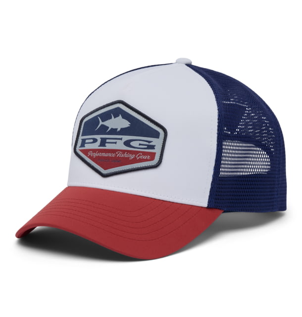Columbia PFG Big Haul Snapback Ball Cap White/Dusty Cr O/S