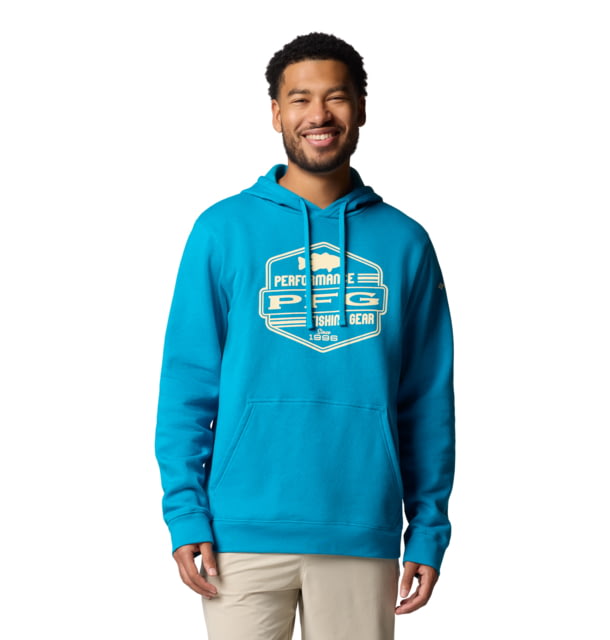 Columbia PFG High Side Hoodie - Men's Blue Echo/High Side M