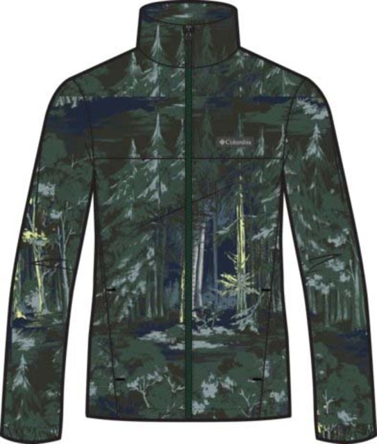 Columbia Columbia Steens Mountain Printed Jacket - Men's Rain Forest Deschutestrees Extra Large