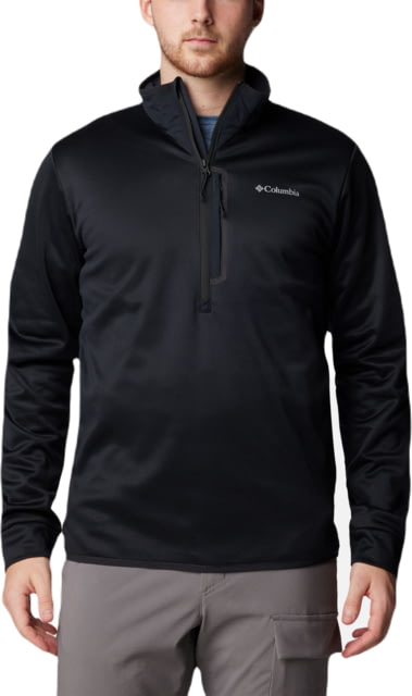 Columbia Tech Fleece Half Zip Jacket - Men's Black Small