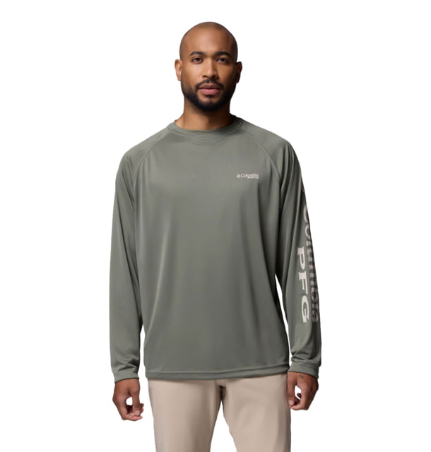Columbia Columbia Terminal Tackle Long Sleeve Shirt - Men's Cypress/Dark Stone Logo Medium