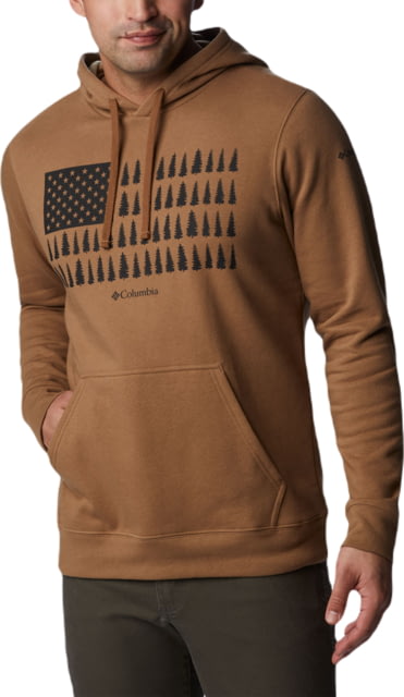 Columbia Trek Graphic Hoodie - Men's Delta/Treeline Flag Graphic Small