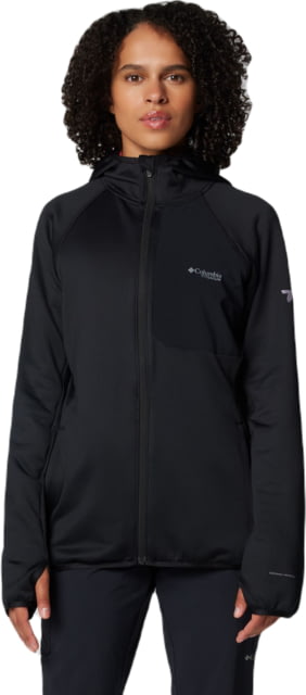 Columbia Triple Canyon Grid Fleece Hooded FZ Jacket - Women's Black Extra Small