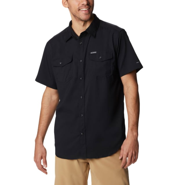 Columbia Utilizer II Solid Short Sleeve Shirt - Mens Black Medium