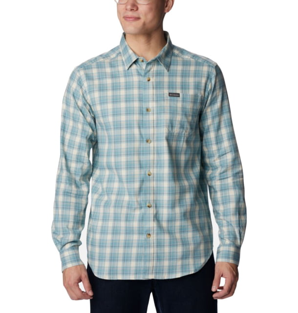 Columbia Vapor Ridge III Long Sleeve Shirt - Mens Stone Blue Plaid Gradient Extra Large