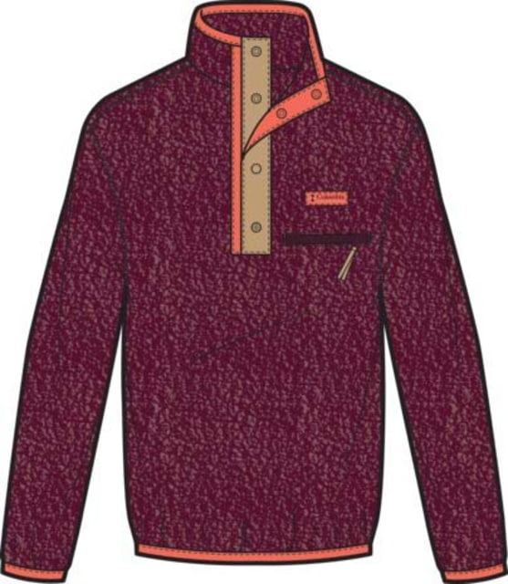 Columbia Columbia Helvetia II Half Snap Fleece Pullover - Men's Rich Wine Small