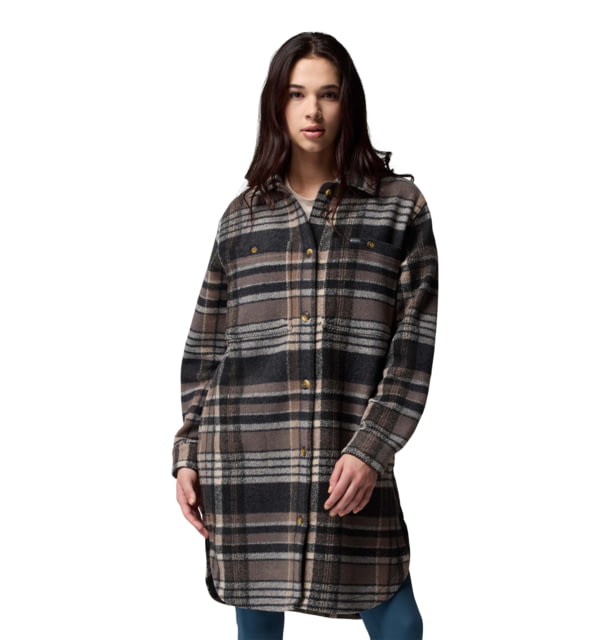 Columbia Columbia Wildest Venture Long Fleece Coat - Women's Black Vagabond Plaid Medium