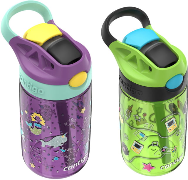 Contigo Asclnbl PP 2PK Bottle 14 oz Mermaids Video Games 14