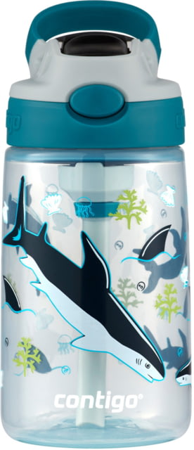 Contigo Contigo Kids Bottle 14 oz As Cleanable Mcrn Shrk 14