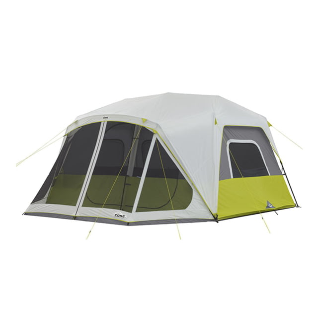 Core Equipment 10 Person Instant Cabin Tent w/Screen Room Green/Grey