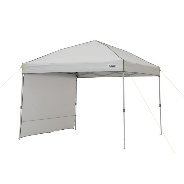 Core Equipment Instant Canopy w/ Sun Wall Combo Gray 10x10 ft