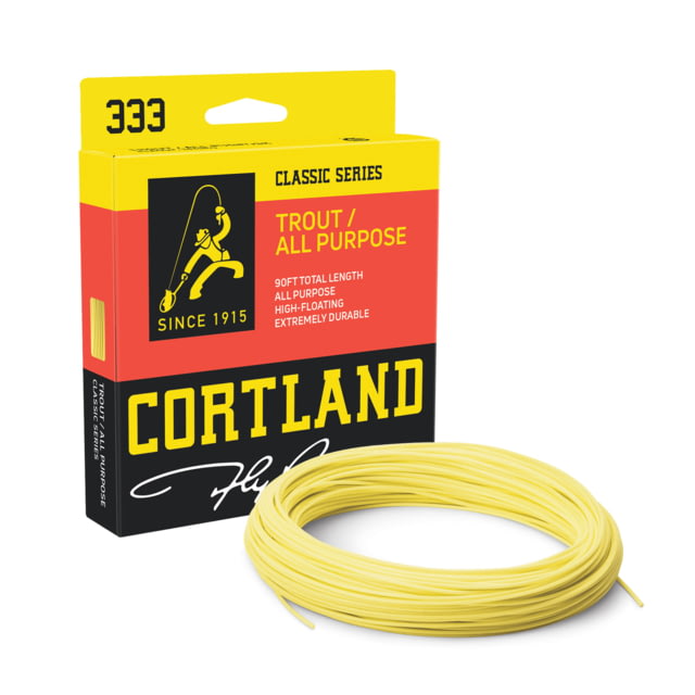 Cortland Line 333 Fly Line Floating Trout / All-Purpose 90 Ft WF5F Yellow
